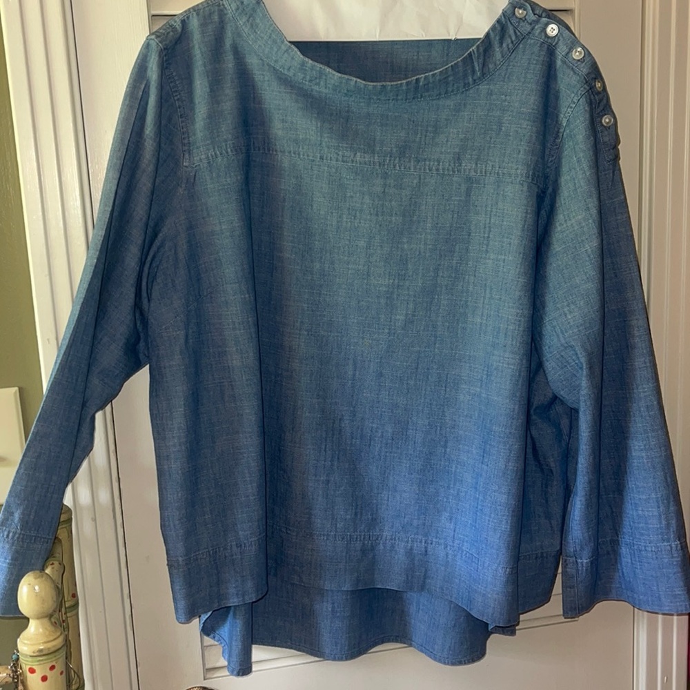 J.Crew chambray cotton top size 20